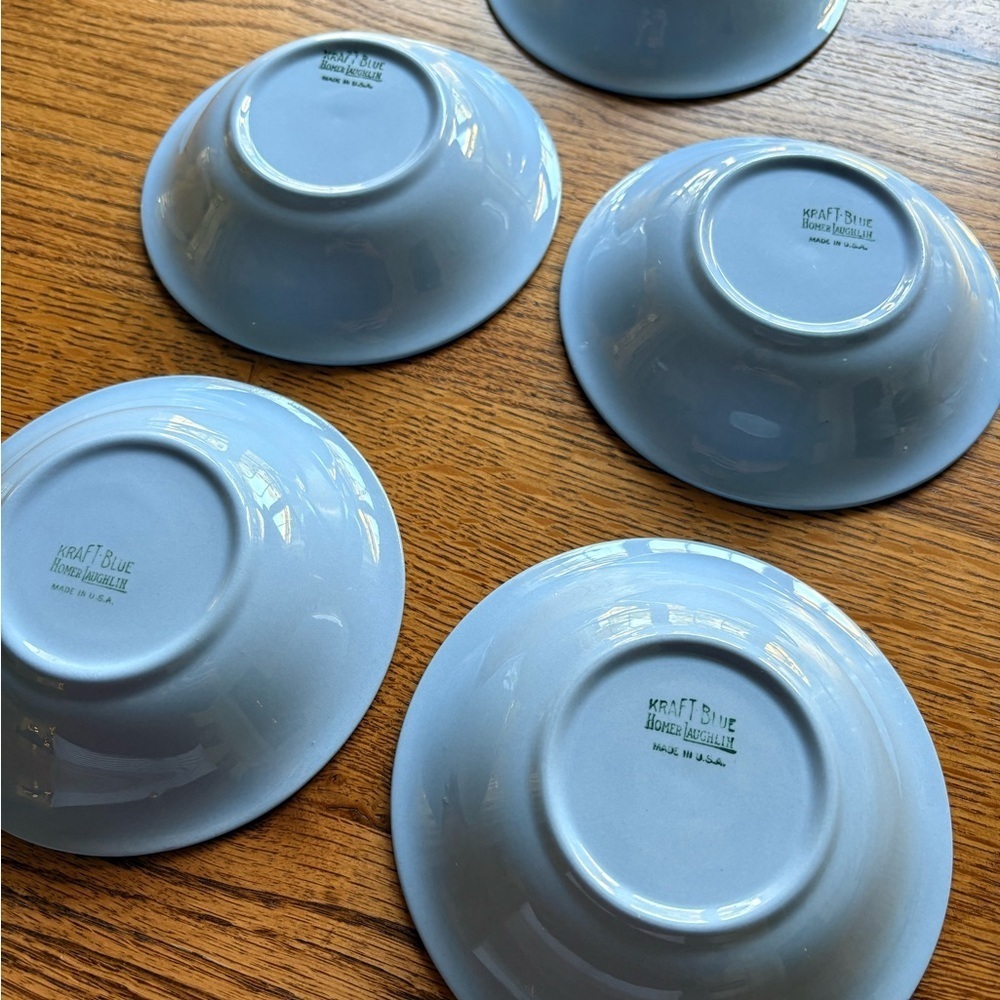 Kraft Blue by Homer Laughlin- made in USA - (5) Bowls- 1940’s-1950’s - Picture 8 of 13